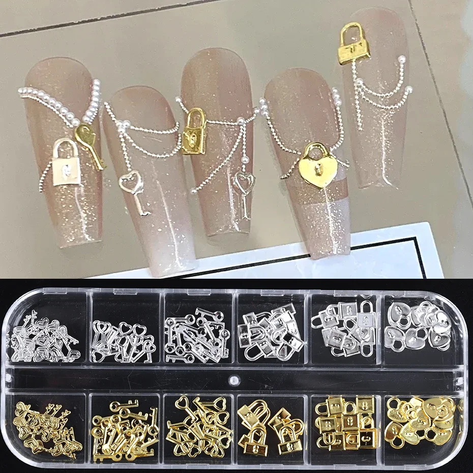 Gold Foil Flakes - 12 rejillas de bloqueo de Metal