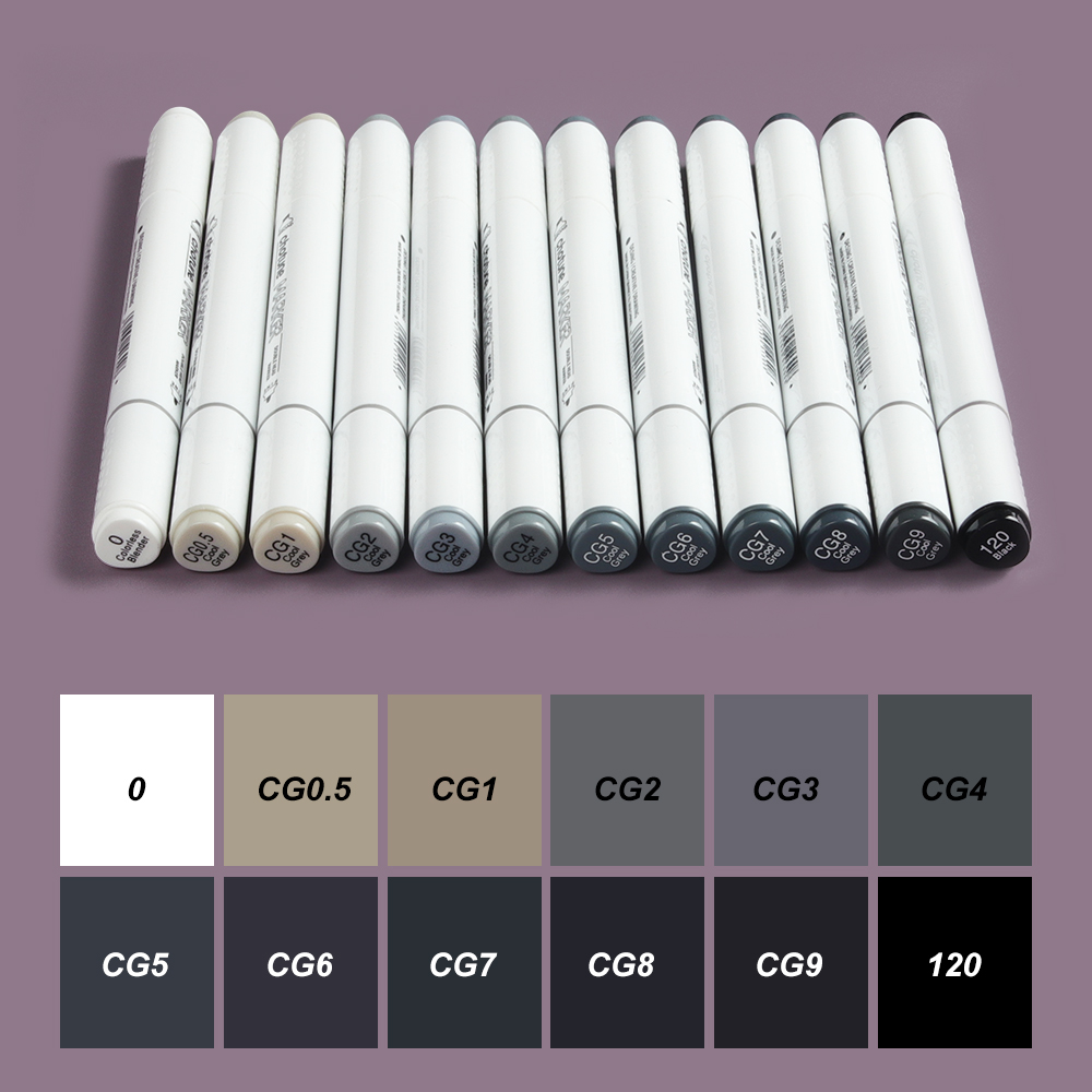Copic Marker Sketch - THOTUNE 12 colores gris cálido Color