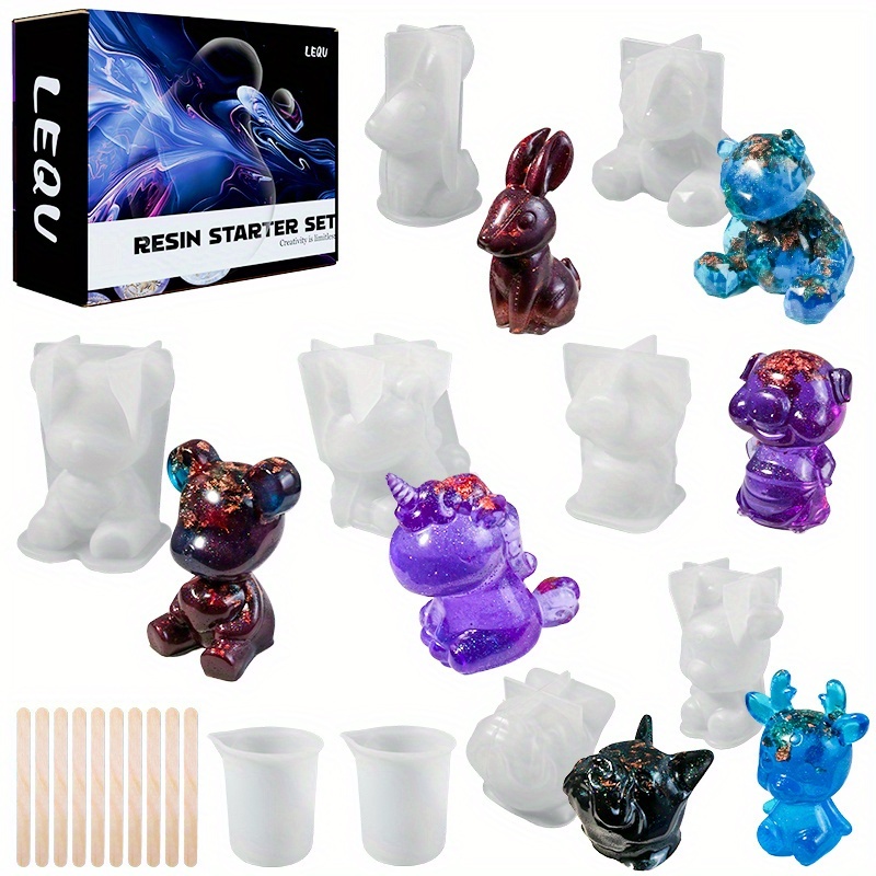 Resin Jewelry Kit - Juego de 19 moldes de resina,