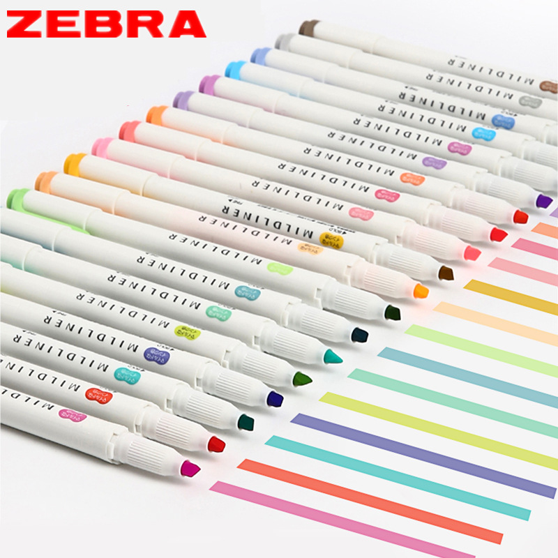 Zebra Pen Mildliner - Juego de resaltadores Mildliner con rotulador