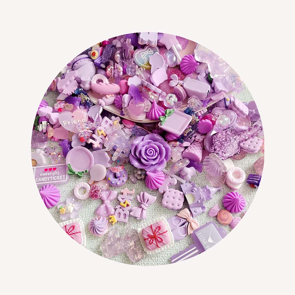 Resin Crafts - Accesorios de resina plana convexa redonda