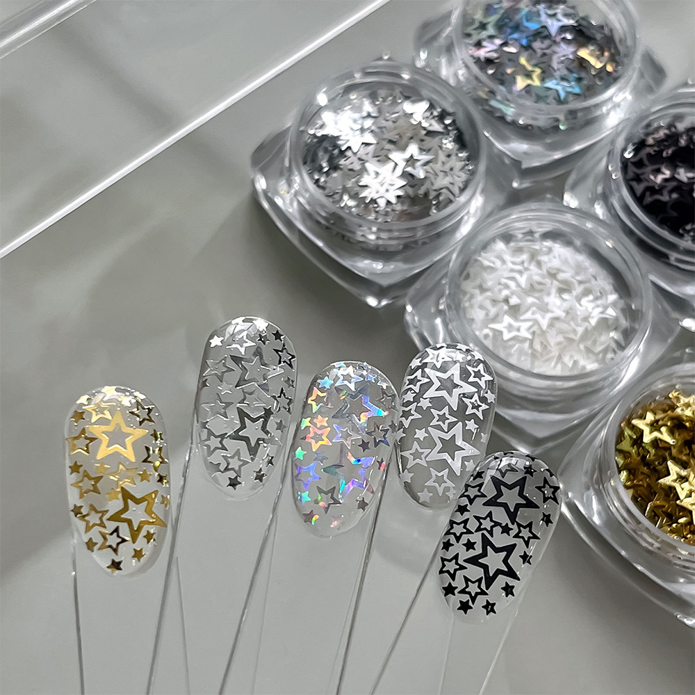 1 Frasco de Lentejuelas de Uña - Gold Foil Flakes reseña y precio
