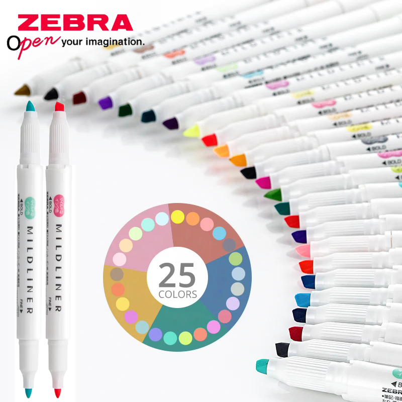 Marcadores Mildliner ZEBRA de  - Zebra Pen Mildliner reseña y precio