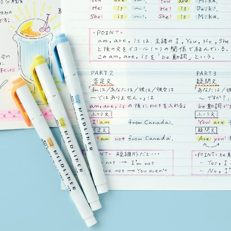 Resaltador japonés ZEBRA Mildl - Zebra Pen Mildliner reseña y precio