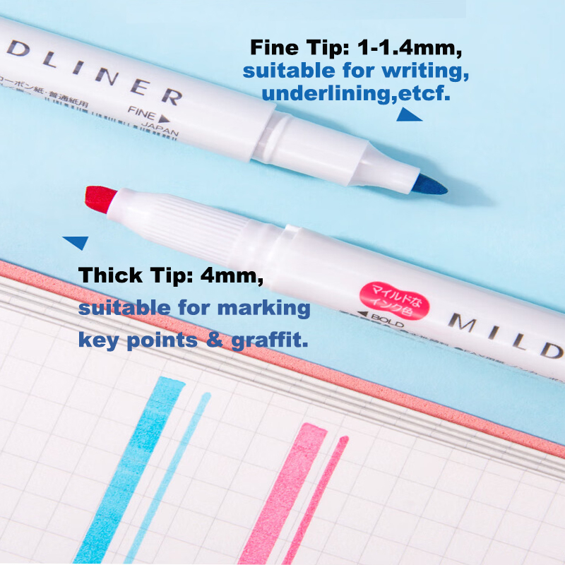 Juego de resaltadores Mildline - Zebra Pen Mildliner reseña y precio